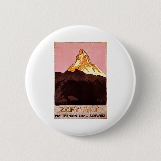 Zermatt die Schweiz Button (Vorderseite)