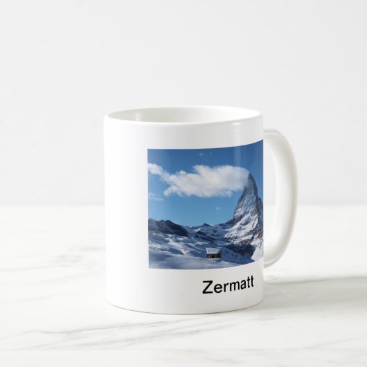 Zermatt, die Schweiz-Tasse Kaffeetasse (VorderseiteRechts)