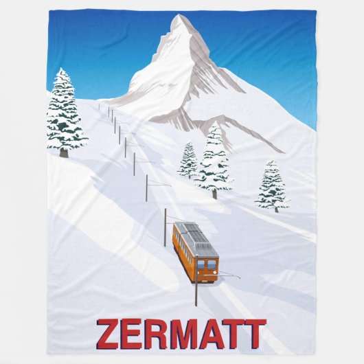 Zermatt Fleecedecke (Vorderseite)