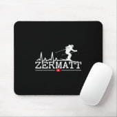 Zermatt Heartbeat Alpin Skifahren Schweizer Alpen  Mousepad (Mit Mouse)