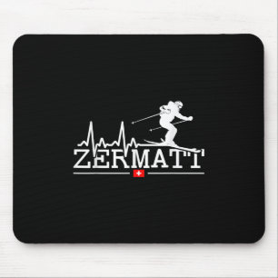 Zermatt Heartbeat Alpin Skifahren Schweizer Alpen  Mousepad