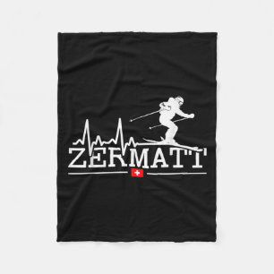 Zermatt Herzschlag Alpinski Schweizer Alpen Schwei Fleecedecke