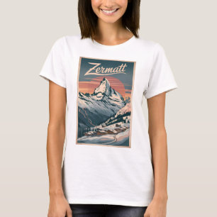 Zermatt im Vintage-Stil T-Shirt