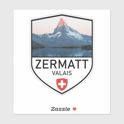 Zermatt Matterhorn Aufkleber (Blatt)