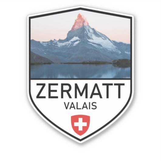 Zermatt Matterhorn Aufkleber (Vorderseite)