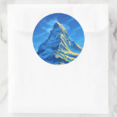 Zermatt Matterhorn Runder Aufkleber (Tasche)
