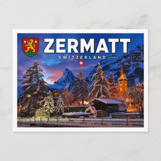 Zermatt - Matterhorn - Schweiz Postkarte (Vorderseite)