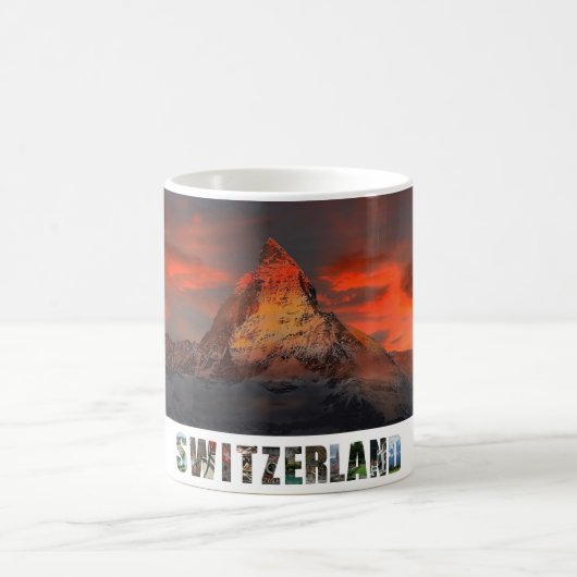 Zermatt Matterhorn Schweiz Schweizer Alpen Sonnenu Kaffeetasse (Mittel)