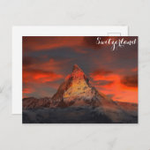 Zermatt Matterhorn Schweiz Schweizer Alpen Sonnenu Postkarte (Vorne/Hinten)