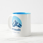 Zermatt Matterhorn Schweiz Skilift Zweifarbige Tasse (Vorderseite Links)