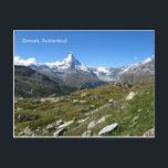Zermatt Matterhorn Schweizer Alpen Postkarte<br><div class="desc">Zermatt Matterhorn Schweizer Alpen Postkarte</div>