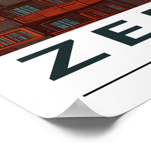 Zermatt Matterhorn Vintage Travel Poster (Ecke)