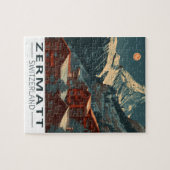 Zermatt Matterhorn Vintage Travel Puzzle (Horizontal)