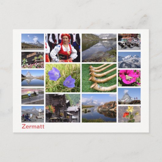 Zermatt-Multi-Image Postkarte (Vorderseite)
