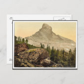 Zermatt, obere Staffelalp, mit Matterhorn nach Postkarte (Vorne/Hinten)