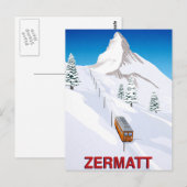 Zermatt Postkarte (Vorne/Hinten)