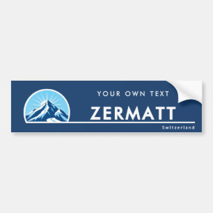 Zermatt Schweiz Berg Skigebiet Autoaufkleber