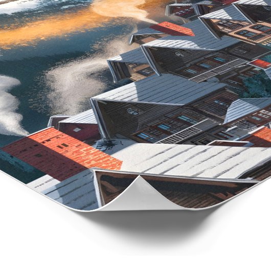 Zermatt Schweiz Berühmter Reiseort Poster (Ecke)