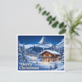 Zermatt Schweiz Feiertagskarte (Stehend Vorderseite)