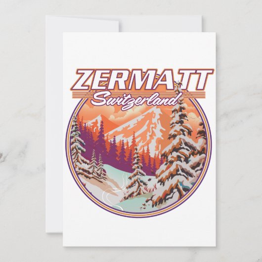 Zermatt Schweiz Logo Einladung (Vorderseite)