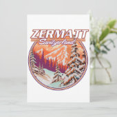 Zermatt Schweiz Logo Einladung (Stehend Vorderseite)