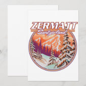 Zermatt Schweiz Logo Einladung (Vorne/Hinten)
