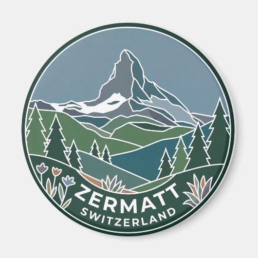 Zermatt Schweiz Magnet (Vorne)