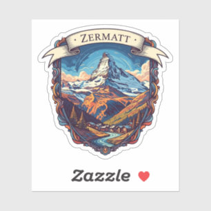 Zermatt Schweiz Matterhorn Aufkleber