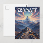 Zermatt Schweiz Matterhorn Postkarte (Vorne/Hinten)
