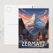Zermatt Schweiz Matterhorn Postkarte (Vorne/Hinten)