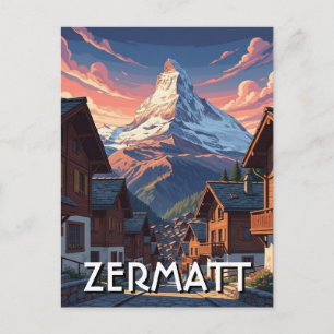 Zermatt Schweiz Matterhorn Postkarte
