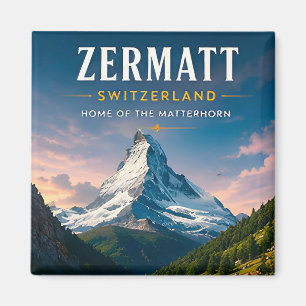 🏔️ Zermatt Schweiz Matterhorn Reise Dekor ❄️ Magnet