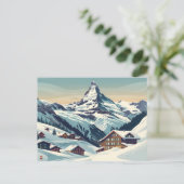 Zermatt, Schweiz Matterhorn Vintage Travel Postkarte (Stehend Vorderseite)