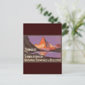 Zermatt Schweiz Postkarte (Stehend Vorderseite)