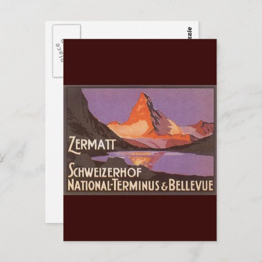 Zermatt Schweiz Postkarte (Vorne/Hinten)