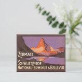 Zermatt Schweiz Postkarte (Stehend Vorderseite)