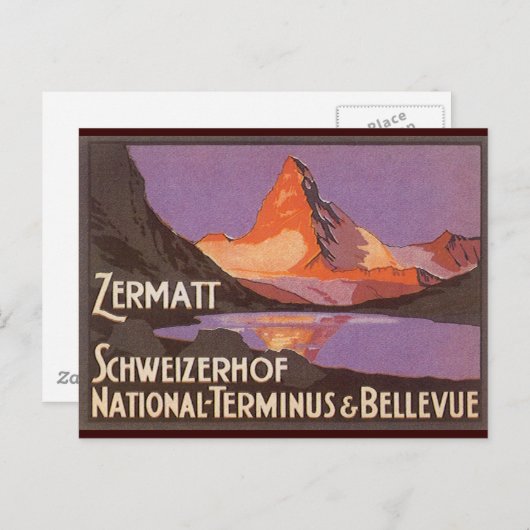 Zermatt Schweiz Postkarte (Vorne/Hinten)