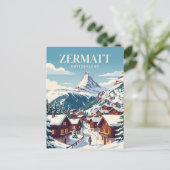 Zermatt, Schweiz Postkarte (Stehend Vorderseite)