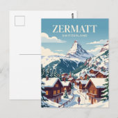Zermatt, Schweiz Postkarte (Vorne/Hinten)