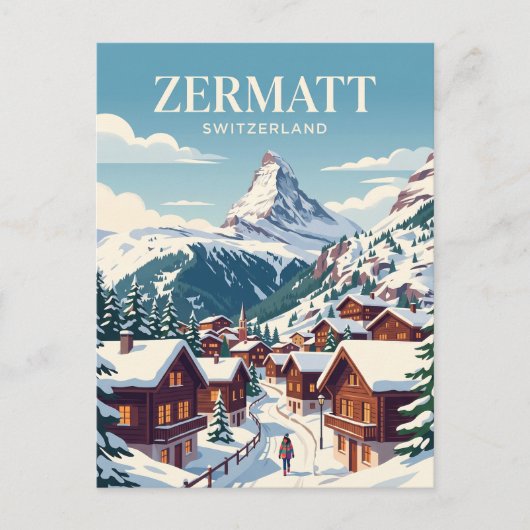 Zermatt, Schweiz Postkarte (Vorderseite)