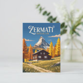 Zermatt Schweiz Postkarte (Stehend Vorderseite)