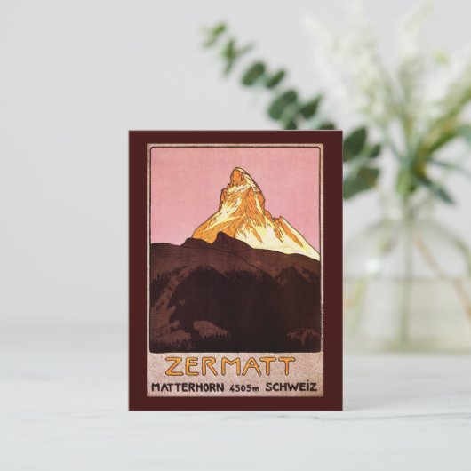 Zermatt Schweiz Postkarte (Stehend Vorderseite)