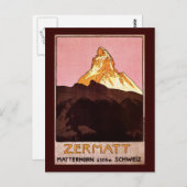 Zermatt Schweiz Postkarte (Vorne/Hinten)