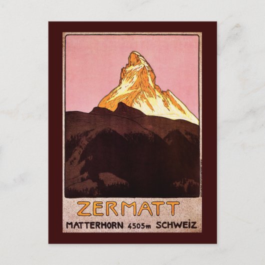 Zermatt Schweiz Postkarte (Vorderseite)