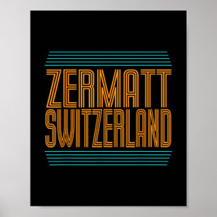 Zermatt Schweiz Ristorante della Carrà Albergo Col Poster