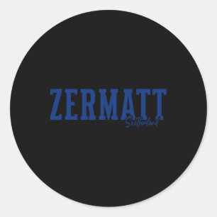 Zermatt Schweiz Schweizer Alpen Alpinski Souvernir Runder Aufkleber