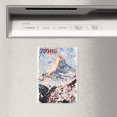 Zermatt Schweiz Schweizer Alpen Wasserfarbe Magnet (In Situ (Geschirrspüler))