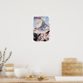 Zermatt Schweiz Schweizer Alpen Wasserfarbe Poster (Küche)