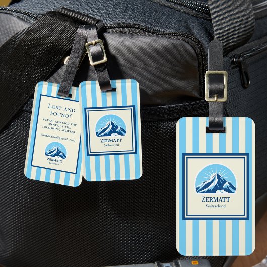 Zermatt Schweiz Skiberg Gepäckanhänger
