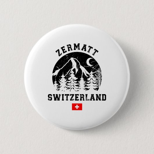 Zermatt Schweiz Skigebiet Alpen Alpinski  Button (Vorderseite)